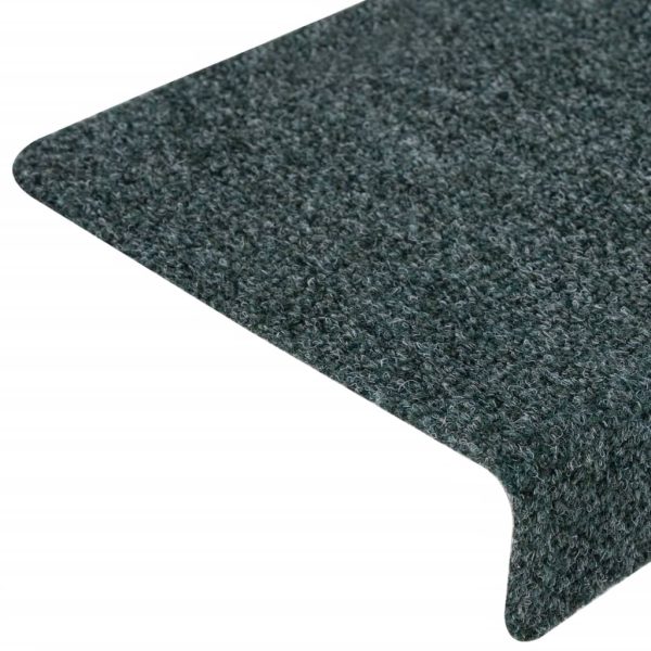 Tapetes de escada 15 pcs 65x21x4 cm tecido agulhado castanho - Image 6