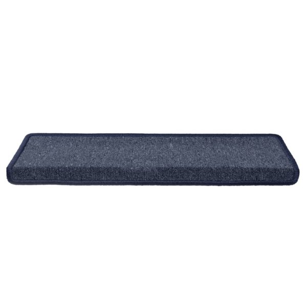 Tapete/carpete para degraus 15 pcs 65x21x4 cm cinzento e azul - Image 4