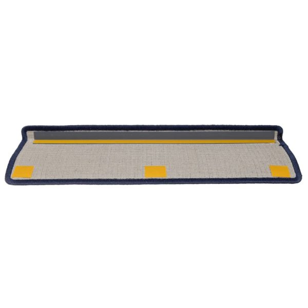 Tapete/carpete para degraus 15 pcs 65x21x4 cm cinzento e azul - Image 5