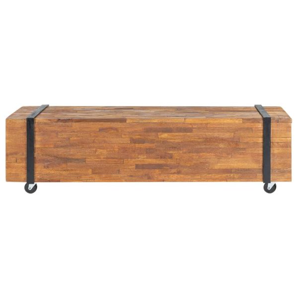 Suporte de TV 110x30x32,5 cm madeira de teca maciça - Image 2