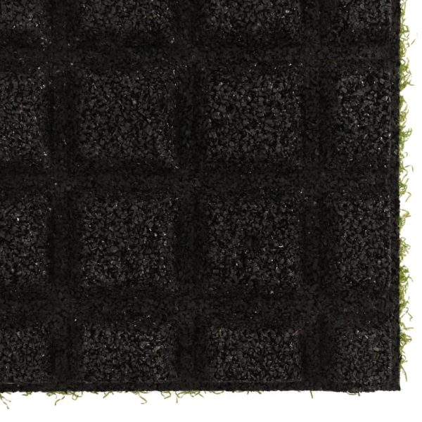 Ladrilhos de relva artificial 4 pcs 50x50x2,5 cm borracha - Image 6