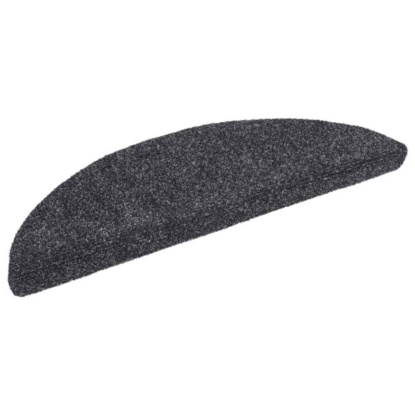 Tapetes de escada autoadesivos 10 pcs 56x17x3 cm cinza-escuro - Image 3