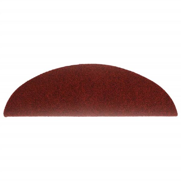 Tapetes escada autoadesivos 5 pcs 56x17x3 cm agulhado vermelho - Image 5