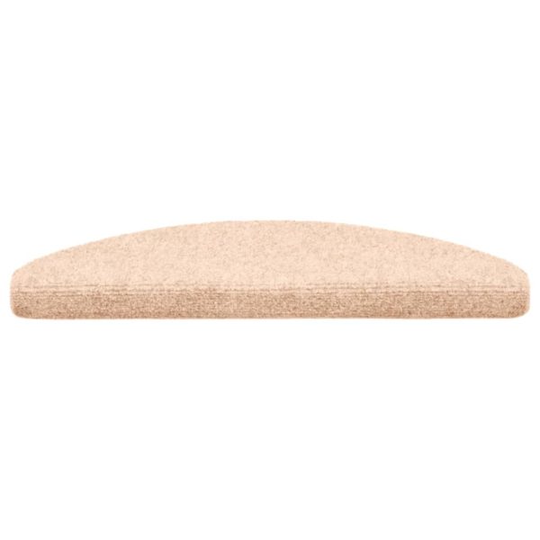 Tapetes escada autoadesivos 10 pcs 65x21x4 cm agulhado castanho - Image 4
