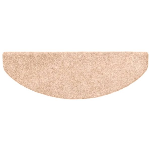 Tapetes escada autoadesivos 10 pcs 65x21x4 cm agulhado castanho - Image 5