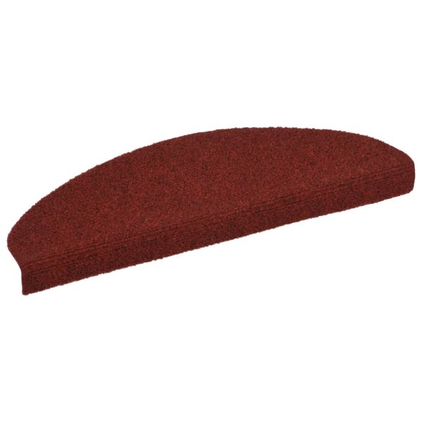 Tapetes de escada autoadesivos 10 pcs 65x21x4 cm vermelho - Image 3