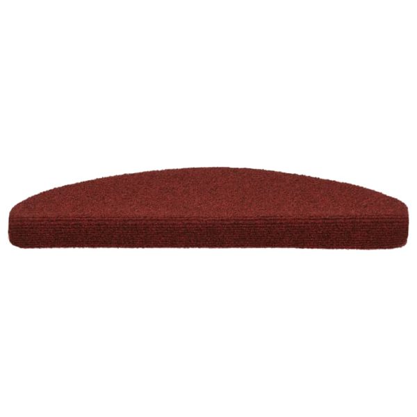 Tapetes de escada autoadesivos 10 pcs 65x21x4 cm vermelho - Image 4