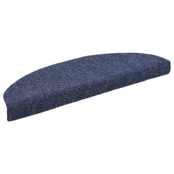 Tapetes de escada autoadesivos 5 pcs 65x21x4 cm agulhado azul - Image 3