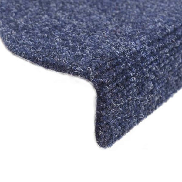 Tapetes de escada autoadesivos 5 pcs 65x21x4 cm agulhado azul - Image 6