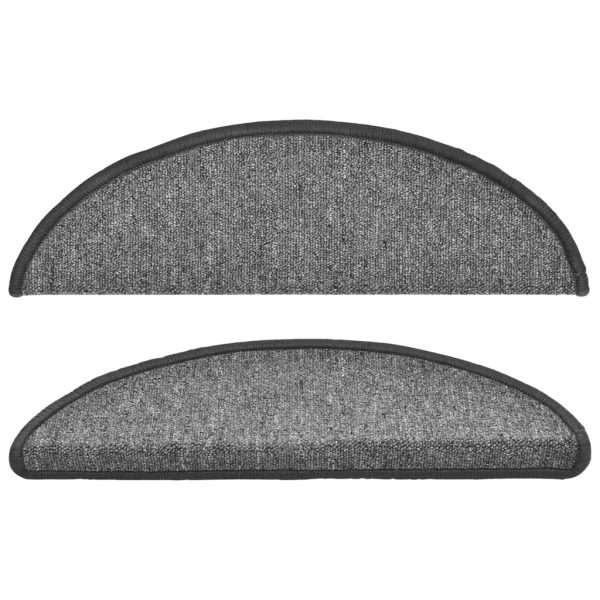 Tapetes de escadas 10 pcs 56x17x3 cm cinza-escuro - Image 4