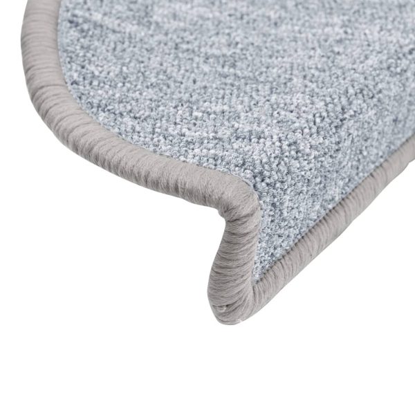 Tapetes de escadas 10 pcs 56x17x3 cm cinza-claro - Image 6