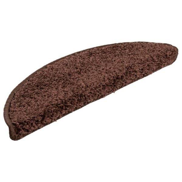 Tapetes de escadas 10 pcs 56x17x3 cm castanho - Image 3