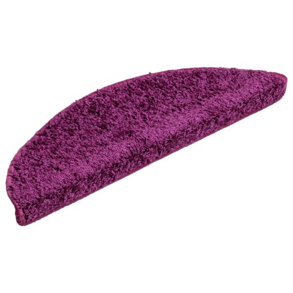 Tapetes de escadas 10 pcs 56x17x3 cm violeta - Image 3