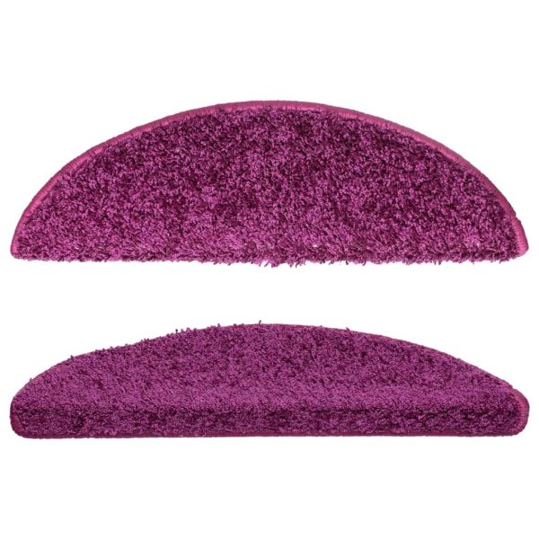 Tapetes de escadas 10 pcs 56x17x3 cm violeta - Image 4