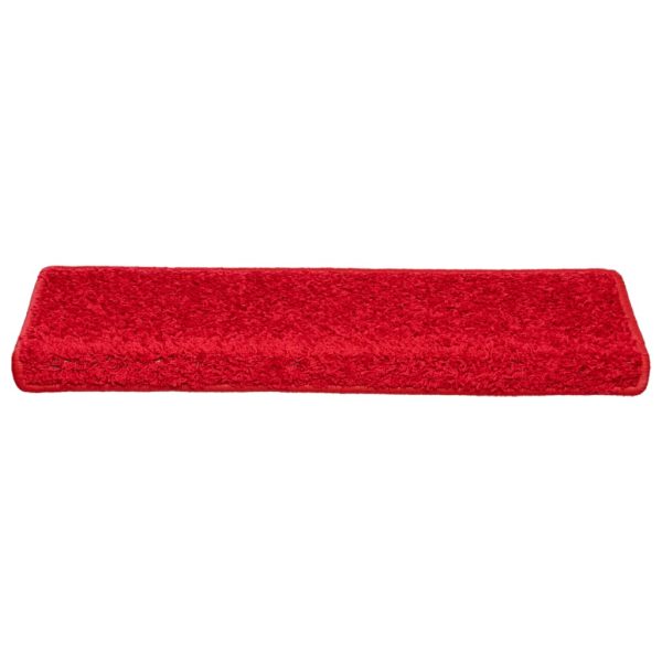 Tapetes de escadas 5 pcs 65x21x4 cm vermelho - Image 5