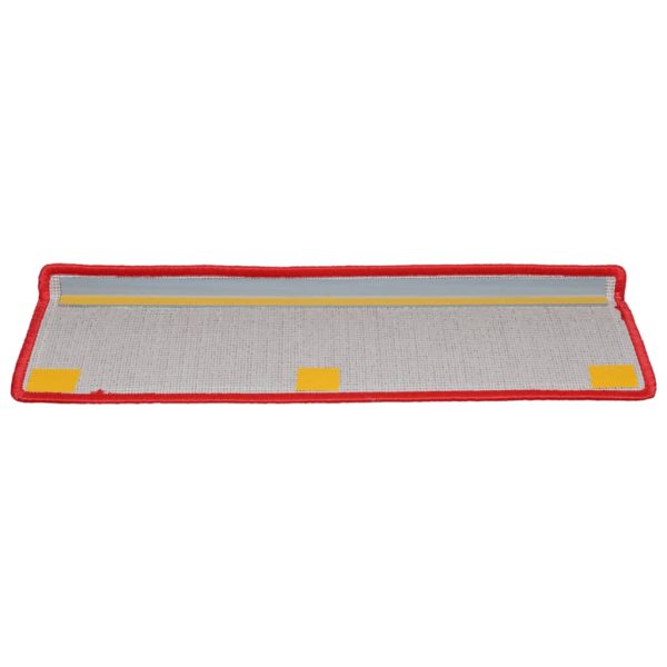 Tapetes de escadas 5 pcs 65x21x4 cm vermelho - Image 6