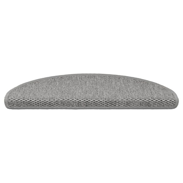 Tapetes escada adesivos aspeto sisal 15pcs 65x21x4 cinza-acast. - Image 3