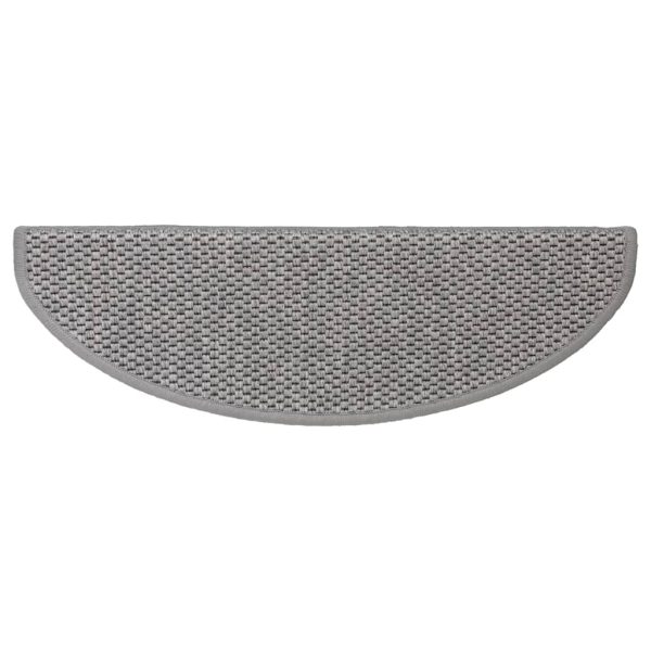 Tapetes escada adesivos aspeto sisal 15pcs 65x21x4 cinza-acast. - Image 5