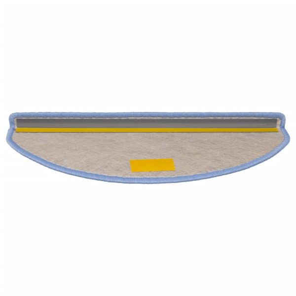 Tapetes escada adesivos aspeto sisal 15 pcs 65x21x4 cm azul - Image 5
