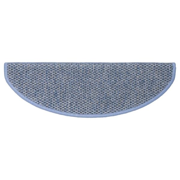 Tapetes escada adesivos aspeto sisal 15 pcs 65x21x4 cm azul - Image 6