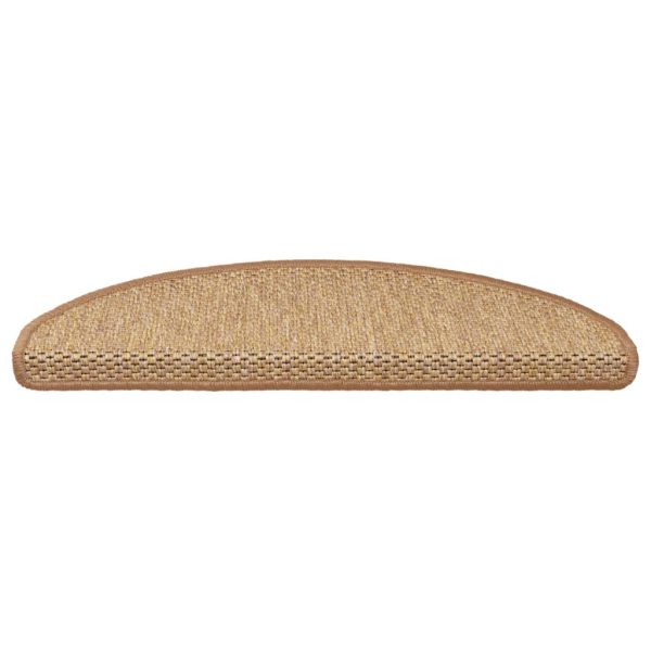 Tapetes escada adesivos aspeto sisal 15 pcs 65x21x4 cm laranja - Image 3