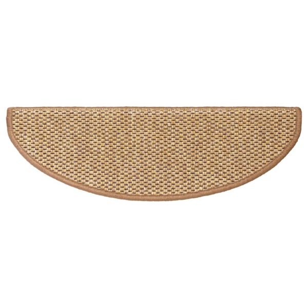 Tapetes escada adesivos aspeto sisal 15 pcs 65x21x4 cm laranja - Image 5