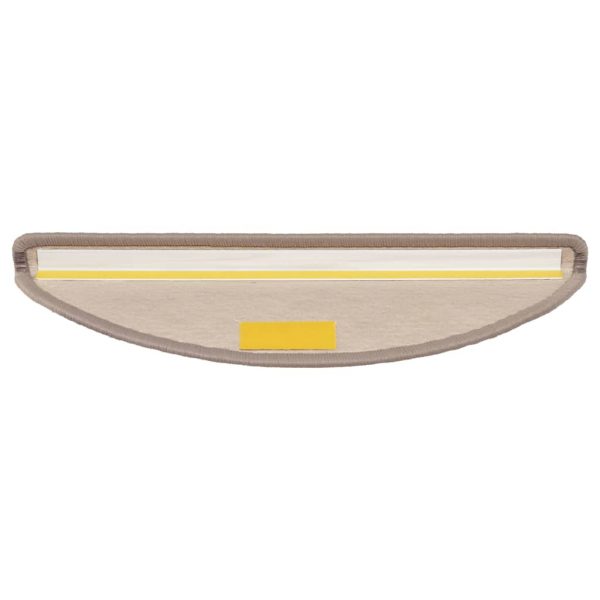 Tapetes de escada adesivos 15 pcs 56x17x3 cm bege-escuro - Image 5