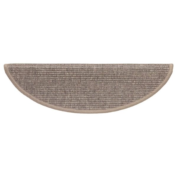 Tapetes de escada adesivos 15 pcs 56x17x3 cm bege-escuro - Image 6