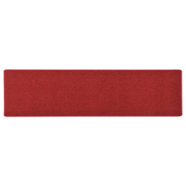 vidaXL Tapete/passadeira 80x300 cm vermelho