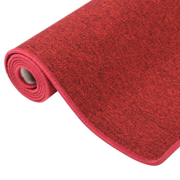 vidaXL Tapete/passadeira 80x300 cm vermelho - Image 2