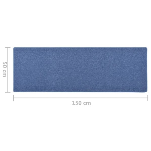 vidaXL Tapete/passadeira 50x150 cm azul - Image 7