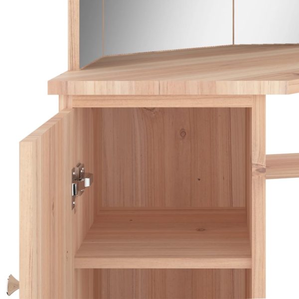 Toucador de canto com LED 111x54x141,5 cm carvalho - Image 8