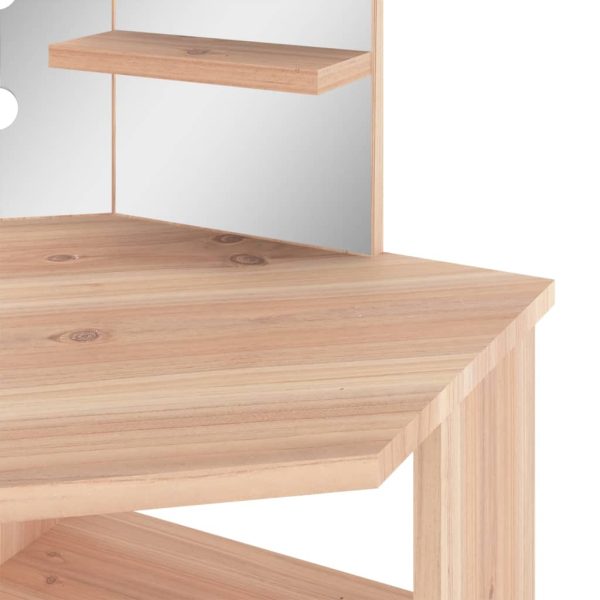 Toucador de canto com LED 111x54x141,5 cm carvalho - Image 9