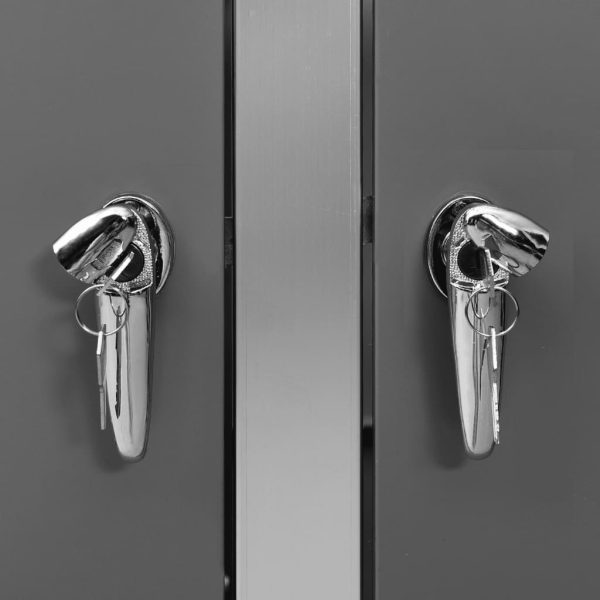 Abrigo triplo para caixotes do lixo 207x77,5x112,5 cm aço inox - Image 8