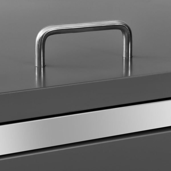 Abrigo triplo para caixotes do lixo 207x77,5x112,5 cm aço inox - Image 10