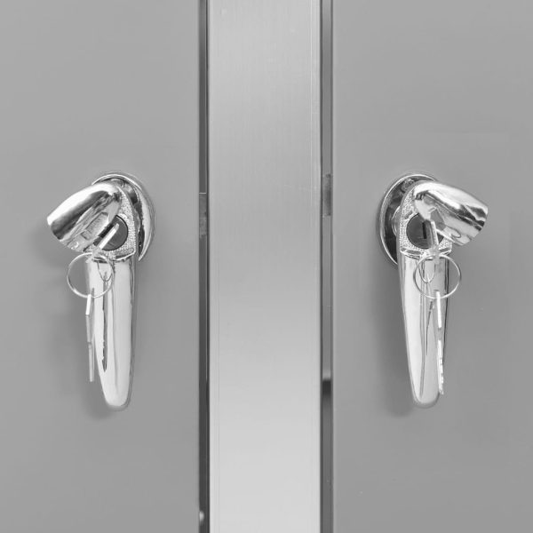 Abrigo triplo para caixotes do lixo 207x77,5x112,5 cm aço inox - Image 8