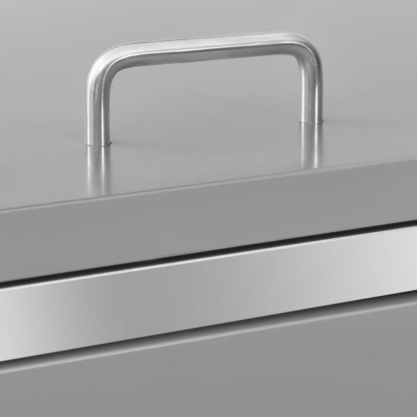 Abrigo triplo para caixotes do lixo 207x77,5x112,5 cm aço inox - Image 9