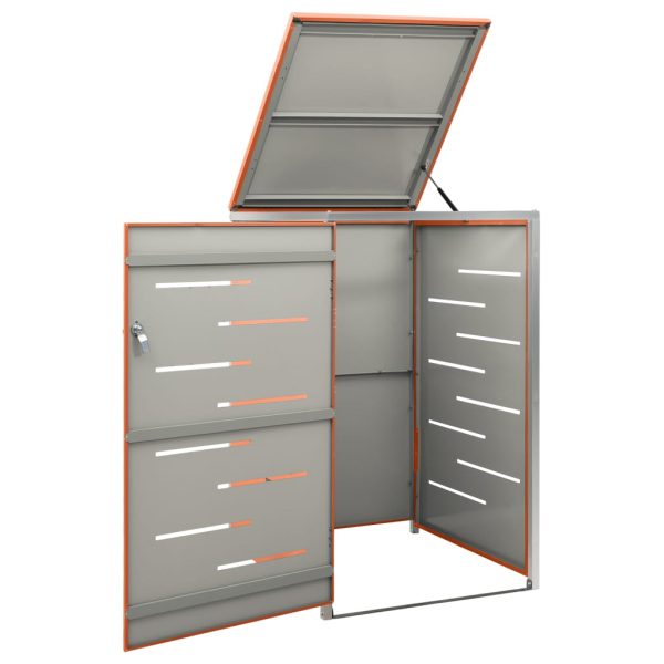 Abrigo para caixote do lixo 69x77,5x112,5 cm aço inoxidável - Image 3