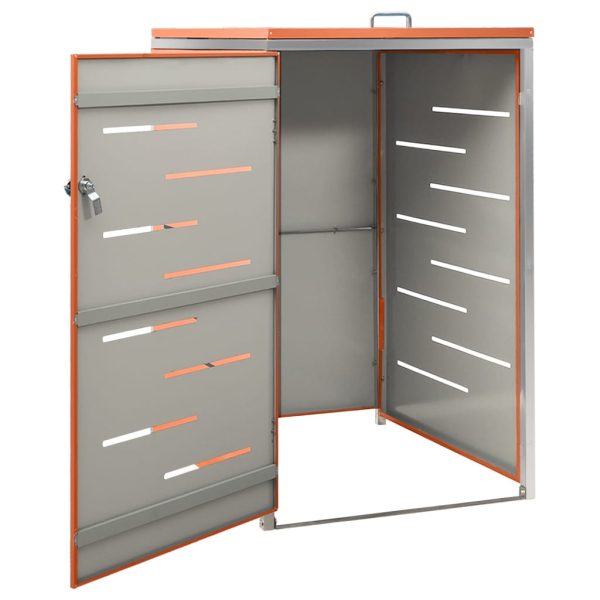 Abrigo para caixote do lixo 69x77,5x112,5 cm aço inoxidável - Image 4