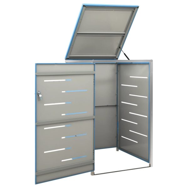 Abrigo para caixote do lixo 69x77,5x112,5 cm aço inoxidável - Image 3