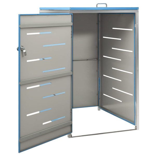 Abrigo para caixote do lixo 69x77,5x112,5 cm aço inoxidável - Image 4