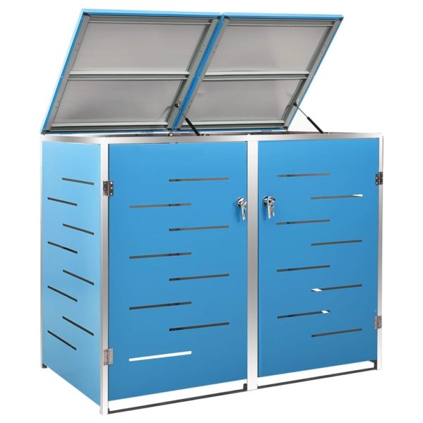 Abrigo duplo para caixote do lixo 138x77,5x112,5 cm aço inox - Image 3