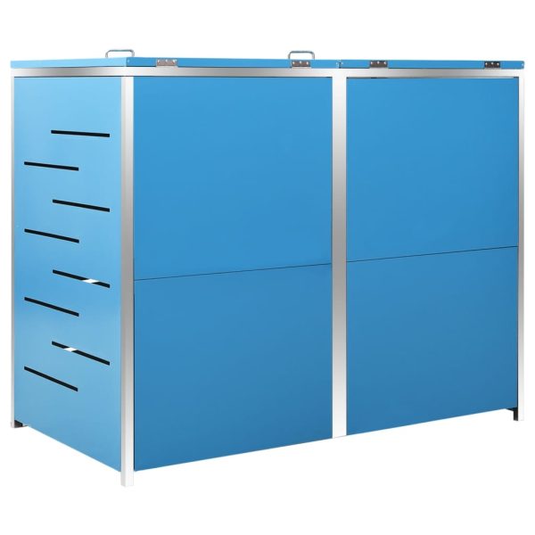 Abrigo duplo para caixote do lixo 138x77,5x112,5 cm aço inox - Image 7