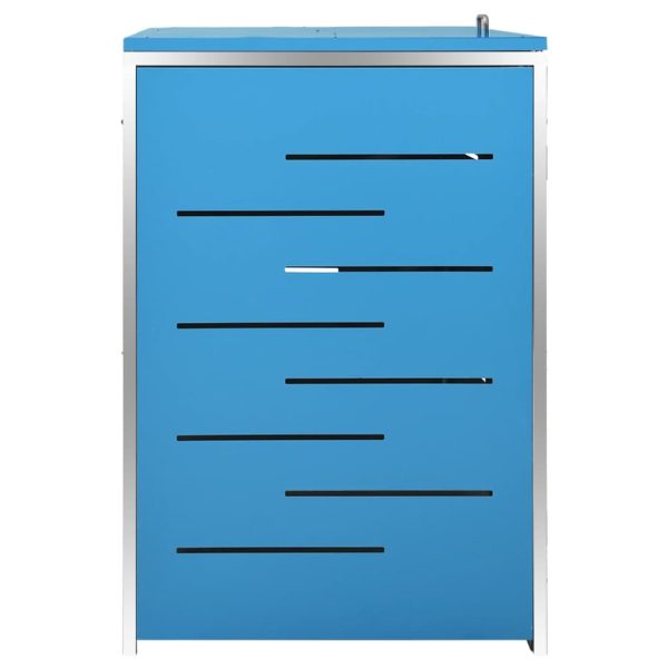 Abrigo triplo para caixotes do lixo 207x77,5x112,5 cm aço inox - Image 6