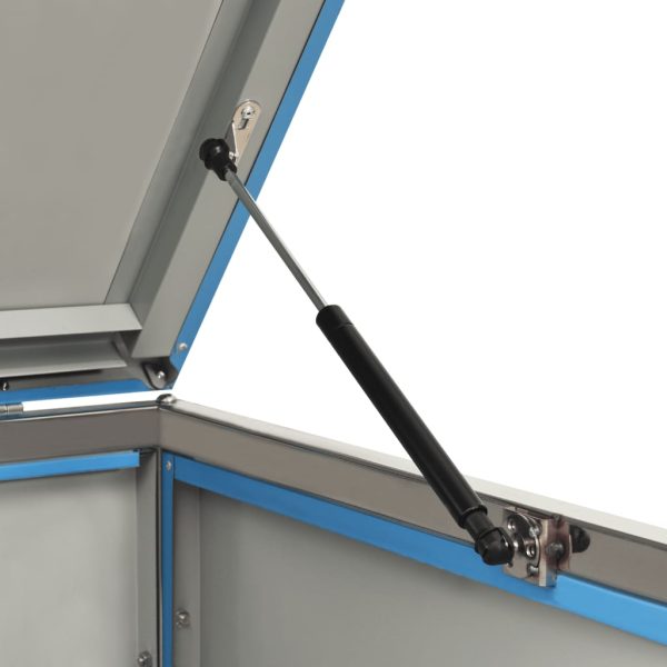 Abrigo triplo para caixotes do lixo 207x77,5x112,5 cm aço inox - Image 9