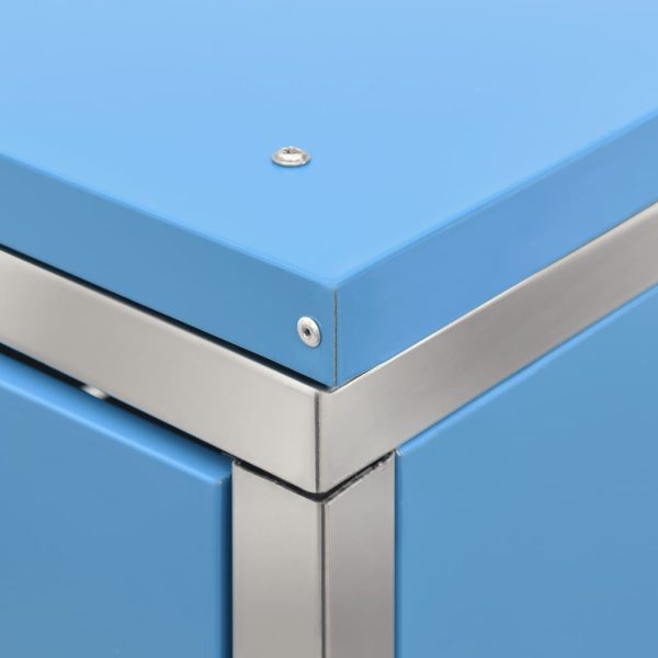 Abrigo triplo para caixotes do lixo 207x77,5x112,5 cm aço inox - Image 11