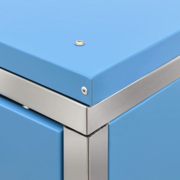 Abrigo quádruplo para caixotes do lixo 276,5x77,5x112,5 cm aço - Image 11
