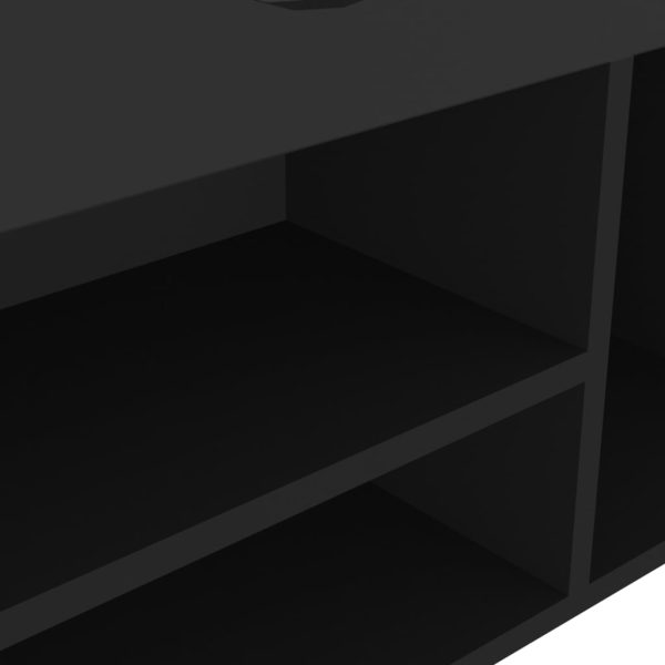 Banco sapateira c/ almofadão contraplacado 104x30x49 cm preto - Image 7