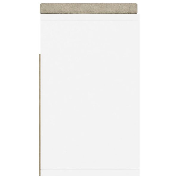 Banco sapateira + almofadão 104x30x49 cm contrap. branco/sonoma - Image 6