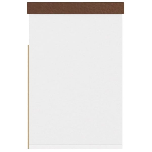Banco sapateira + almofadão 80x30x47cm contrap. branco/sonoma - Image 6